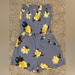 Speed Control New York strapless Romper Jumpsuit Small